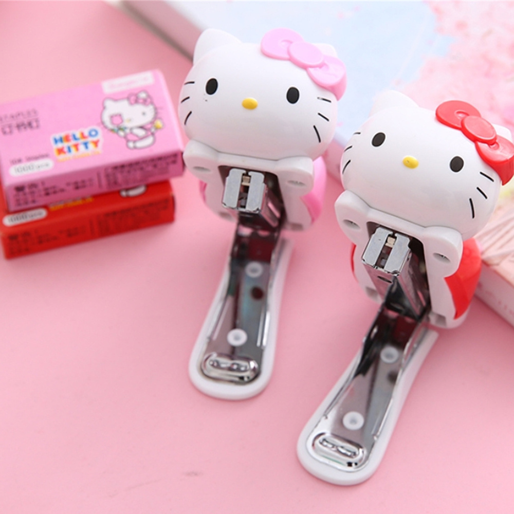 Portable Translator Device - ของแท้ ซานริโอ อะนิเมะ ชุดเครื่องเย็บกระดาษ เฮลโล คิตตี้