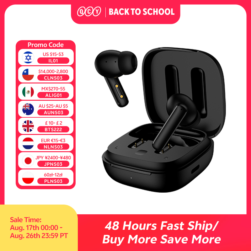 Earbuds Anc Wireless - หูฟัง T13 QCY ANC หูฟังบลูทูธไร้สาย5.3 TWS