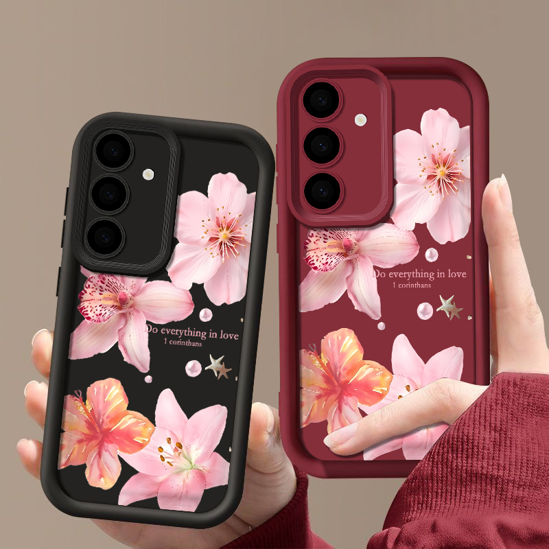 ดอกไม้สีชมพูเคสโทรศัพท์สำหรับซ - Samsung Galaxy A55 บทวิจารณ์และราคา