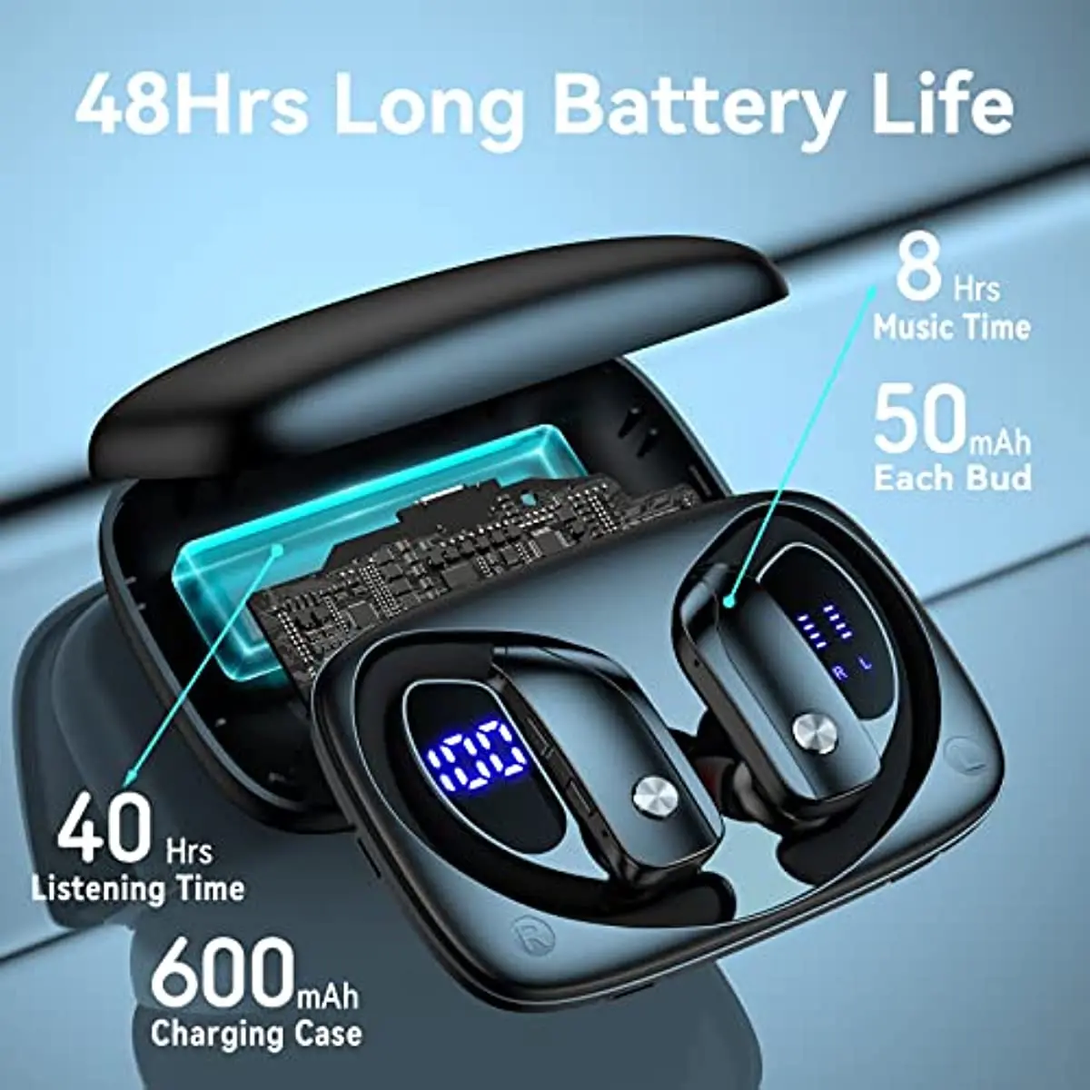 หูฟังไร้สายหูฟังบลูทูธ 48hrs P - Earbuds Anc Wireless บทวิจารณ์และราคา