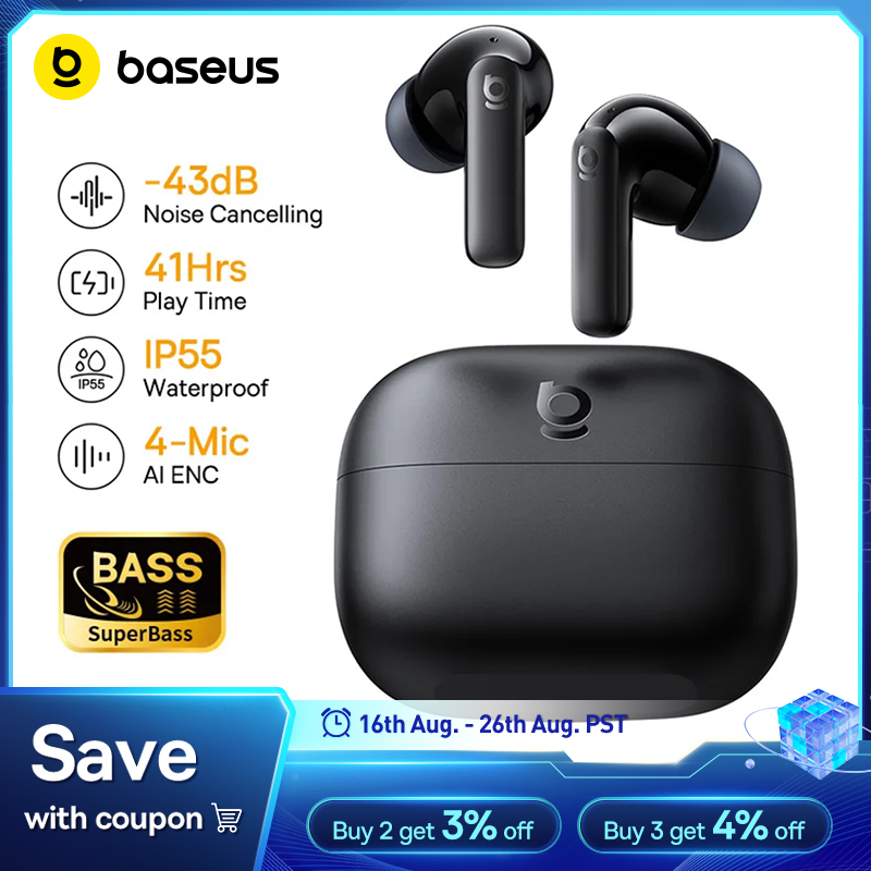 Baseus Bass EP10/BP1 NC -43dB  - Earbuds Anc Wireless บทวิจารณ์และราคา