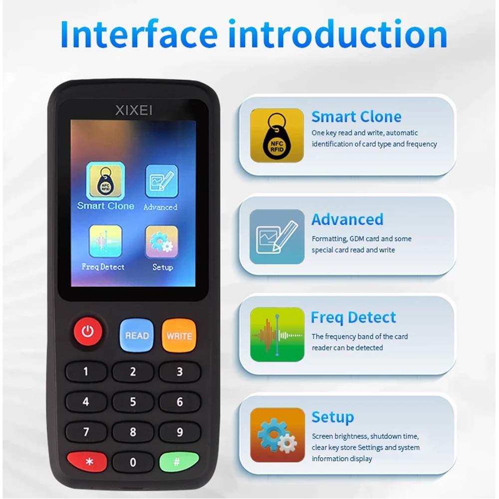 X7 เครื่องอ่านบัตรสมาร์ท RFID  - Nfc Tag Programmable บทวิจารณ์และราคา