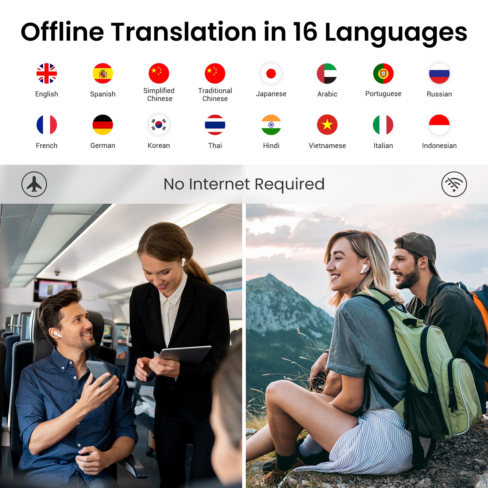 Wooask [A8] หูฟังนักแปล,อุปกรณ - Portable Translator Device บทวิจารณ์และราคา
